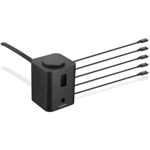 Lenovo Smart Charger, Designed for Chromebooks, Charge 5 laptops at Once and Monitor Their Battery Levels, Integrated 30cm USB-C Cables