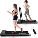 Fitvids 2 in 1 Under Desk Treadmill Walking Machine - Folding Jogging Machine with Remote Control – Pre-Assembled – nan – Silver