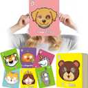  Alphabet Flash Cards, Giant ABC Animal Flash Cards for Toddler 3-5,26 Lowercase and Uppercase Letter Cards, Educational Learning Games for Kids, Preschool Kindergarten Toys