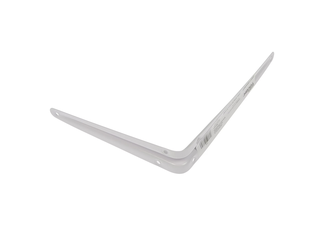 White Shelf Bracket with Pre-Drilled Holes