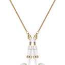 Stylish Magnetic Anti-Lost Necklace Chain  Neck-Worn Strap Compatible with AirPods 1&2 /3rd /Pro/Pro 2 (Infinity Knot, Gold)