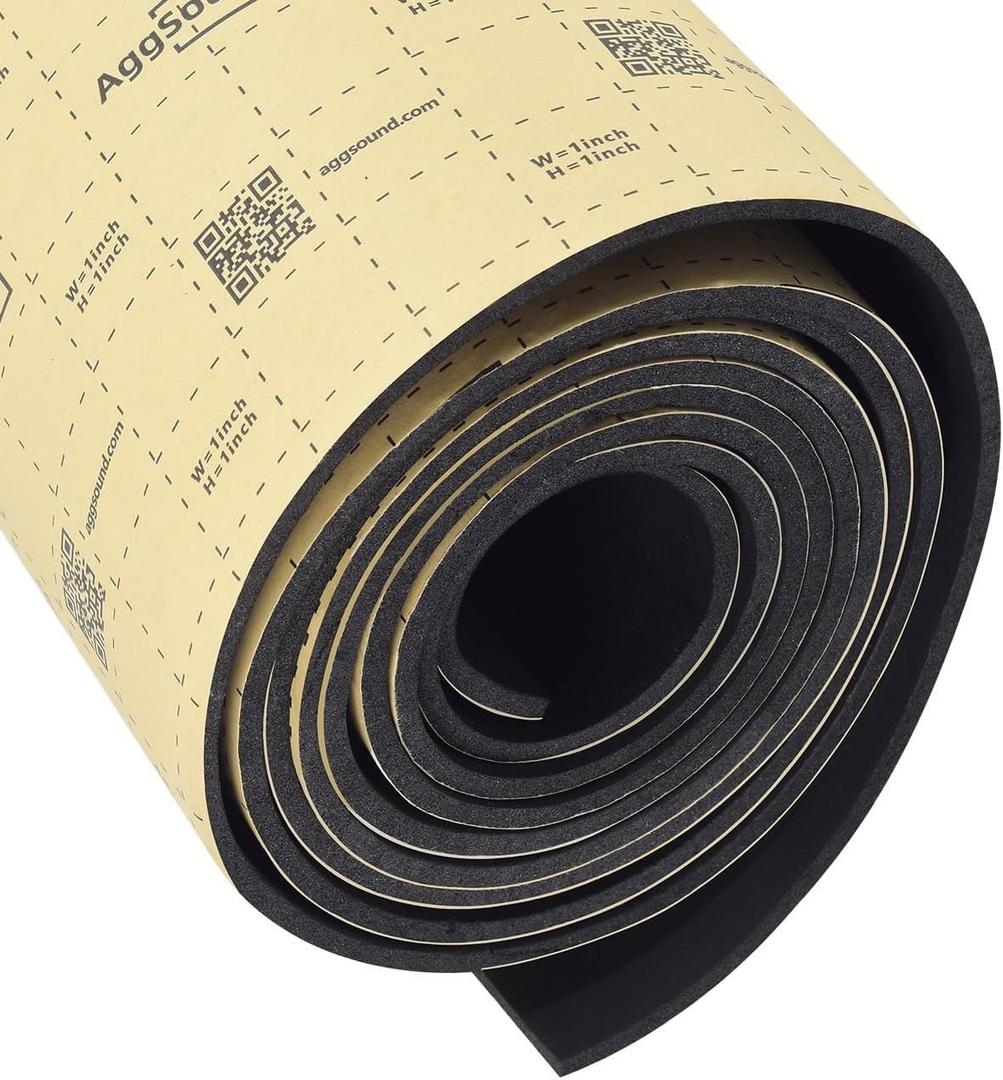 157mil 18sqft Sound Deadener for Cars-Auto Closed Cell Foam Noise Deadening Material-Heat Shield Insulation Dampening Mat, 1Roll