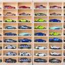 1:64 Model Car Wooden Display Case,54 Space,Storage Display Shelf,for 1/64 Scale Toy Cars,Wall Mount ,Model car Display Organizer,Collapsible Toy Car Storage(Only case)