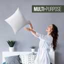 Utopia Bedding Throw Pillows (Set of 1, White) 28 x 28 Inches Down Alternative Pillows for Bed, Sofa, and Couch - Fluffy Decorative Stuffer Pillow for Indoors & Outdoors