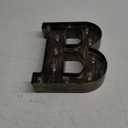 Pooqla Vintage Light Up Marquee Letters with Lights  Illuminated Industrial Style Lighted Alphabet Letter Signs - Coffee Bar Apartment Bedroom Wall Home Initials Decor A-Z