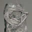 Amazon Basics RJ45 Cat 7 Ethernet Patch Cable, Flat, 600MHz, Snagless, Includes 20 Nails, 50 Foot, White