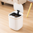 Sooyee 20L Touchless Trash Can with Lid,5.3 Gallon Bathroom Trash Can Smart Trash Can,Motion Sensor Trash Can for Bedroom, Bathroom, Kitchen, Office, Free Drawstring Trash Bags(12 PCS),White