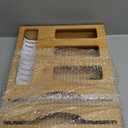 Storage Bag Organizer with Foil and Plastic Wrap Organizer, Aluminum Foil Dispenser with Cutter, Bamboo 6 in 1 Baggie Organizer Suitable for Gallon, Quart, Sandwich, Snack