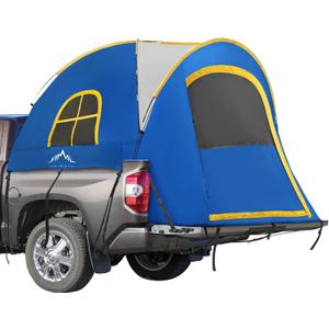 Pickup Truck Tent, Waterproof PU2000mm Double Layer for 5.5-6.0 FT Truck Bed, Portable Bed Tent for Camping, Blue (5.5-6 FT)