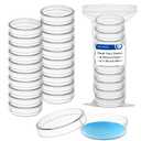 30 Pack Plastic Thick Petri Dishes with Loose Lids, 6015mm Sterile Small Petri Dish, Clear Stackable Culture Dishes for Lab Experiment, School Science Project, Myclogy, Biology