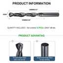 METALLIXITY Drill Bit (29/64") 12Pcs, 4241 High-Speed Steel Straight Shank Nitriding Black 118° for Wood Plastic Iron Copper Aluminum Low Soft Metal