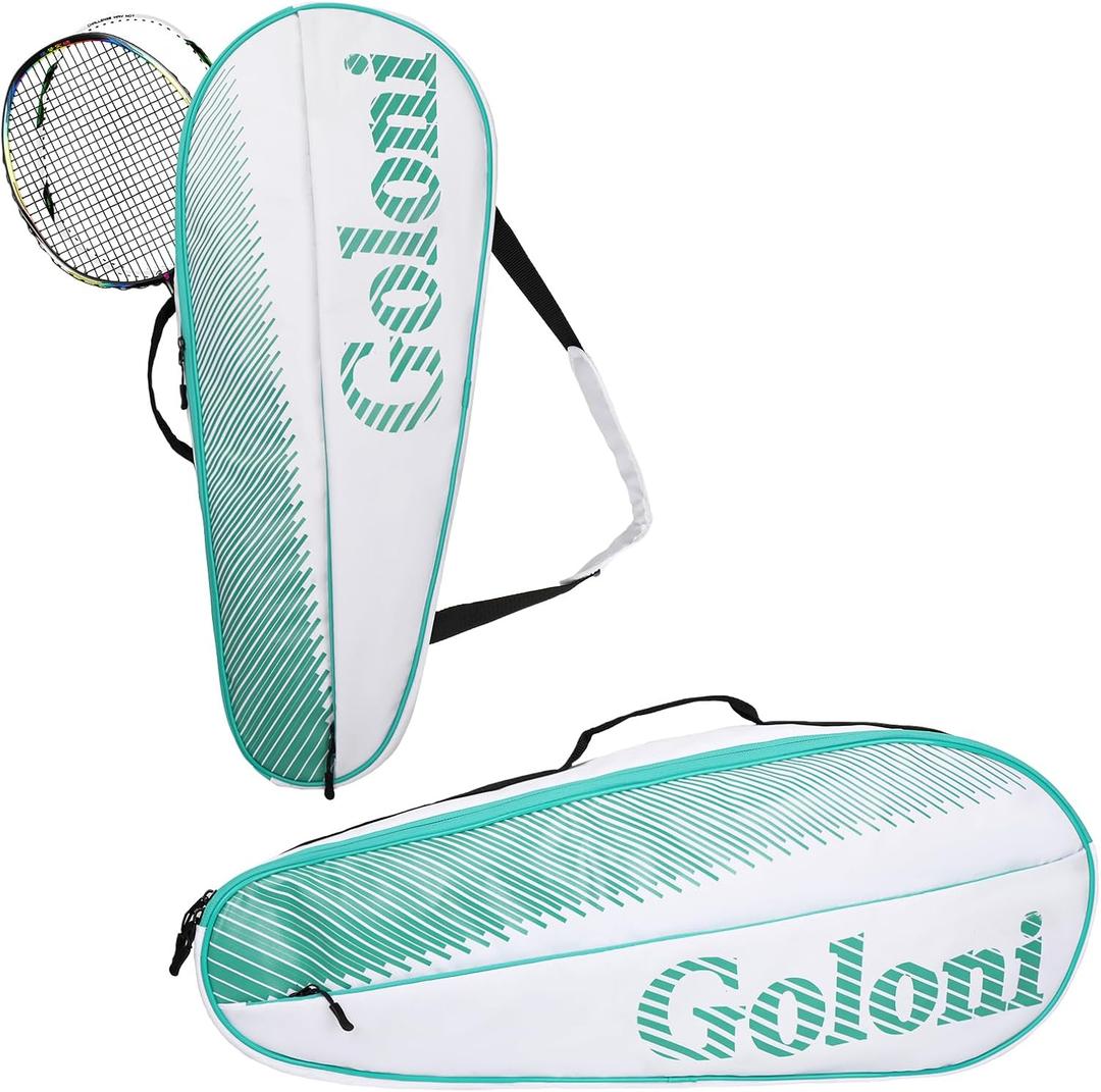 Goloni | 3 Racquet Tennis Bag, for Professional or Beginner Tennis Players, Rackets Cover Bag with Protective Pad & Lightweight | Unisex Design for Men, Women, Youth and Adults (Green)