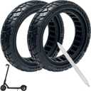 50/75-6.1 Off-road Solid Tire, 8 1/2 x2 Scooter tire, 8.5x2 Scooter Tubeless Solid Tire, for Gotrax GXL V2/XR/APEX Xiaomi M365/M365 Pro/Pro 2/1S/ 3/3 Lite Scooter (2 Pack) (A)