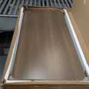 ChooChoo Farmhouse Coffee Table, Rustic Vintage Living Room Table with Shelf, 47 White