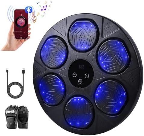 renZEC 2025 Music Boxing Machine for Adults and Kids, Smart Bluetooth Punching Bag with Boxing Gloves, Boxing Wall Mount Machine, Target Training Equipment for Home, Office, Gym(Upgrade)