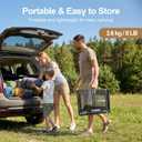 3-Foot Grill Table with Full-Frame Design, Portable Camping Table for 3-Burner Gas Grill, 25" Height for Standing Use, Foldable Outdoor Table for Picnic, Patio, Cooking (35" X 23.3"), 35.43" x 23.62" x 25.59" H