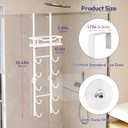 SWTYMIKI Over the Door Towel Rack - 6 Tier Towel Racks for Bathroom Wall Mounted, Towel Holder with Shelf, Hanging Rolled Towel Storage Organizer for Small Bathroom, Camper, RV, White