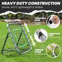 Portable Pro Rebounder Baseball Softball 3' x 3' Foldable Heavy Duty Pitch Back Bounce Trainer Adjustable Dual Rebound Modes (Predictable and Random)