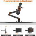 Amazon Basics Adjustable Single Computer Monitor Desk Mount Arm, Holds up to 32" and Ultrawide Monitors, Black