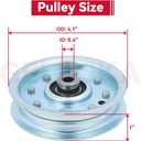 GELASKA 2 Pack 756-0627B Idler Pulley Replaces MTD 756-0627D Idler Pulley, MTD 756-0627 Flat Idler Pulley, 756 0627B, 756-0365, 956-0365 for Cub Cadet Lt1045, Lt1018, Lt1046, Lt1500, I1046 Tractors