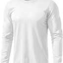 EKLENTSON Men's Cotton Crewneck T-Shirts Long Sleeve Plain Tee Moisture Wicking Casual Tshirts Solid Color (Medium)