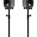 Height Adjustable Speaker Stands Pair for Genelec G Three 8030C 8330A Speaker Stand Wr Cable Management - Heavy Duty Floor Speaker Stand for Genelec Studio Monitor Stands Up to 30 Lbs