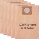 5 Pack DXVA19-4101 Disposable Dust Filter Bags Replacement for DEWALT Shop Vac 6-10 Gallon Wet/Dry Vacuum Models: DXV06P, DXV09P, DXV10P, DXV10S, DXV10SA