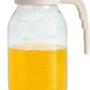 YORY 2 Quart Glass Pitcher with Filter Lid Airtight Cold Water Jug for Lemonade Tea Juice Milk Iced Coffee Fruit Drinks Airtight,64 oz