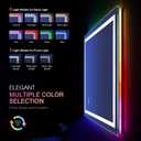 LOAAO 28"X36" LED Bathroom Mirror with Lights, Anti-Fog, Dimmable, RGB Backlit + Front Lighted, Bathroom Vanity Mirror for Wall, Memory Function, Tempered Glass Rgb, 36"L x 28"W