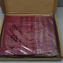 Amazon Basics Lightweight Super Soft Easy Care Wrinkle Free Microfiber 3 Piece Bed Sheet Set with 14-Inch Deep Pockets, Twin, Burgundy, Solid, Kids, Men & Women Bedding