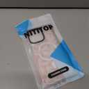 NITITOP Compatible with iPhone 15 Pro Max Magnetic Case [Compatible with Magsafe] Cute Clear for Women Girls Flower Floral Ultra Slim with Bumper Soft TPU Anti-Yellow Protective Cover - Clear Pink