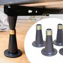 4PCS Reinforced Bed Frame Feet to Replace Wheels, Raise Bed By 2.6 inches, Easy to Install, Prevent Sliding & Protect Floor, Plastic Bed Frame Feet Replacement