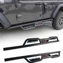 GaeaAuto Drop Down Style Running Boards Drop Side Steps Rails Nerf Bars Carbon Steel Compatible with 2007-2018 Jeep Wrangler JK JKU Unlimited 4 Door