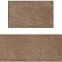 Artoid Mode Washable Kitchen Rugs and Mats Set of 2, Non Skid Rubber Absorbent Kitchen Floor Mats Front of Sink - 17x29 and 17x47 Inch (1'5" x 3'11")