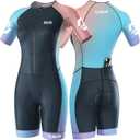SLS3 Triathlon Suits Women Elite Aero Sleeved Tri Suit Women, Trisuit, Quick-Dry, Italian Chamois, Ready for Any Distance, Small