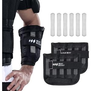 Wrist Weights A Pair of 4 Lbs for Women Men Adjustable BeatBoost Arm Weight Set for Walking Pilates Exercise Workout Gym Aerobics