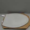 Bemis 1500EC Durable Wood Toilet Seat with Easy Clean Hinges, Made in USA, Elongated, Ice Grey