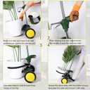 Plant Caddy Plant Dolly with Wheels Heavy Duty,Adjustable Grabbing Arm Plant Rollers for Outdoor Plants,Fits Pots from 8" to 30" High & Max 165 Lbs Weight Capacity