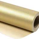 RUSPEPA Gold Wrapping Paper - Christmas Gift Wrap Pearly - luster Paper Perfect for Wedding, Birthday, Valentine's Day, Christmas, Baby Shower, DIY Bouquet -17 Inches X 32.8 Feet