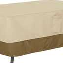 Classic Accessories Veranda Water-Resistant 72 Inch Rectangular/Oval Patio Table Cover, Outdoor Table Cover, Pebble/Bark/Earth