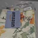 French Tablecloth for Round Table,Linen Orange Floral Wrinkle Resistant Tablecloths,Decorative Table Cover for Kitchen,Dining,Tea Party,Thanksgiving,Christmas,Diameter 67"-Milch