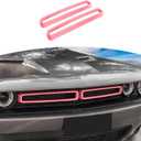 for Challenger Grille Insets Trim Cover Fit for Dodge Challenger 2015-2023 Pink Exterior Accessories 2pcs
