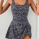 Eomenie One Piece Swimdress Swimsuits for Women Tummy Control Swim Dresses Skirt Bathing Suit, 