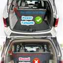 Retractable Cargo Cover Compatible with 2009-2015 Honda Pilot Power Tailgate Trunk Shielding Security Shade Privacy Screen Tonneau Luggage Cargo Organizers (Carbon Fiber Texture)