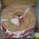 Cat Tunnel Christmas Tree Skirt, Cat Tunnel Bed with Hanging Toy Ball, Elk Snowflake Cats Cave Donut Tunnel Christmas Decorations, Foldable Kitty Tunnel for Indoor Kittens Small Animal