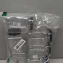 16 Fluid Ounce Square Jar with Handle & Black Lid (Pack of 6), Pantry Organization & Storage, Plastic Storage Container with Lid