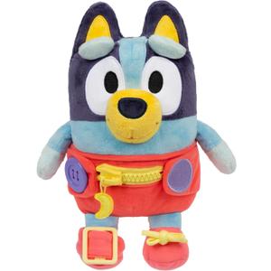 Dress & Play Baby Bluey Plush, Button, Zip, Buckle and Tie, Learn to Dress Dolls for Toddlers Ages 3+, Fine Motor Skills Buckle Toys