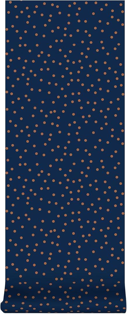 Superfresco Easy Confetti Navy and Copper Wallpaper, Navy/Copper