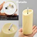 LUZLAB 3pc Flameless Candles with Heart & Shamrock Stickers - St. Patrick's Day Flameless Candles for Ambiance Battery Operated LED Pillar Candles for Gifts Home Garden Decor