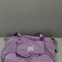 Travel Duffel Tote Bag,Travel Weekender Overnight Bags Women Carry On Bag Totes for Airplanes,Sports Gym Duffle with Trolley Sleeve (A-Purple-Long Strap)